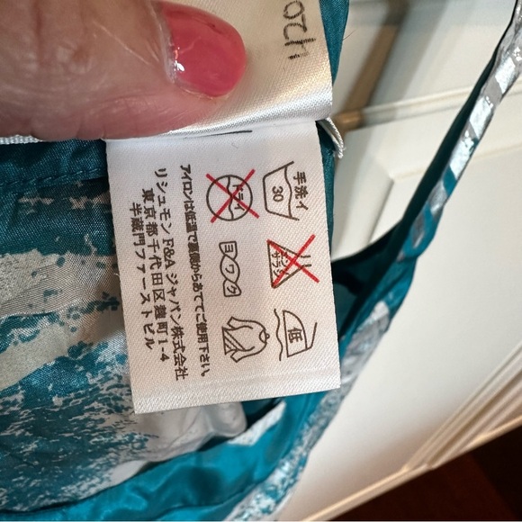 Chloe France Designer Women’s Silk Metallic Blouse Tank Aqua Fresh L7661 EU 36 4 - Picture 4 of 9